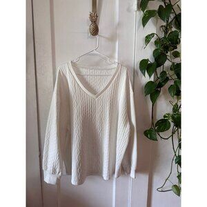 Sweater Women’s size X – large white knit design